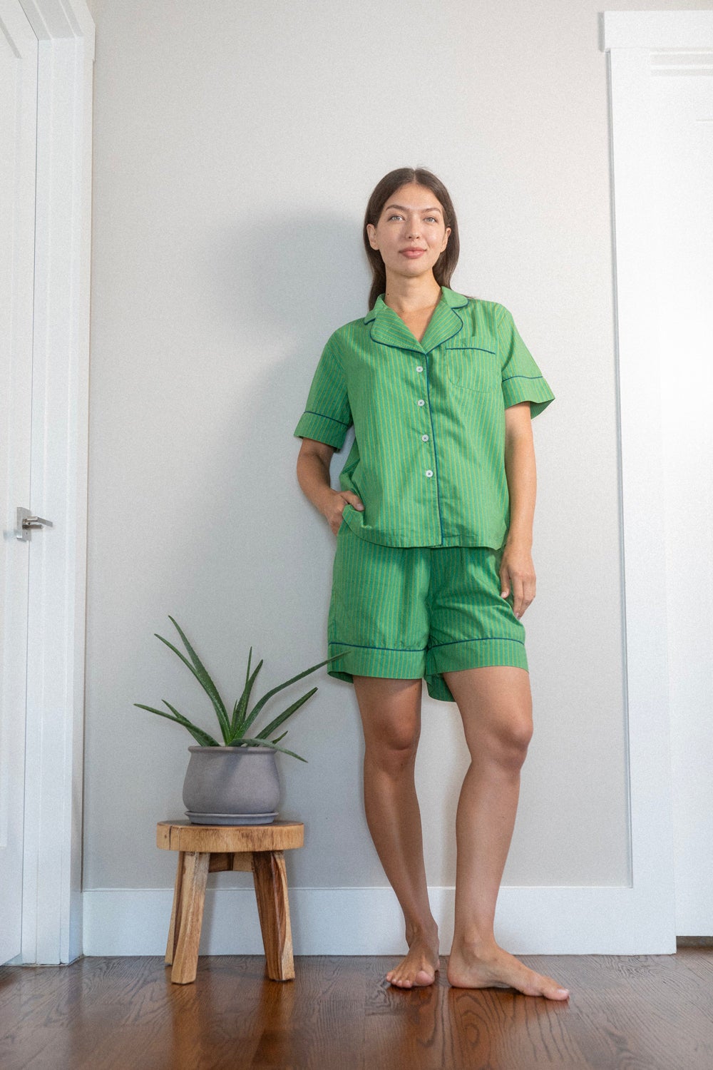 Lucky Green Pajama Set By Denise Rae - Moxiebainbridge