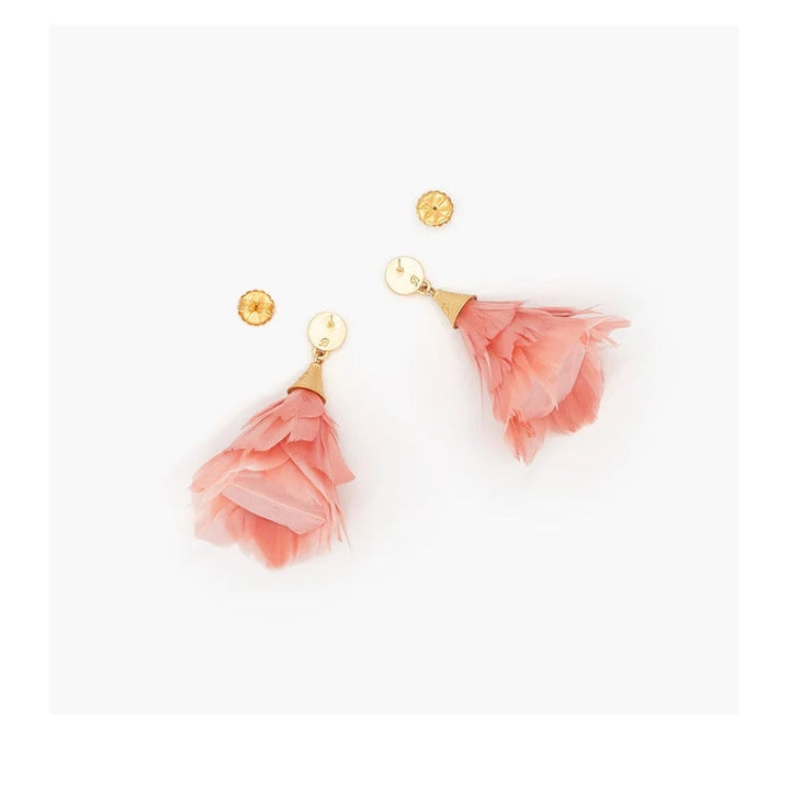 Deka peach earrings - Moxiebainbridge