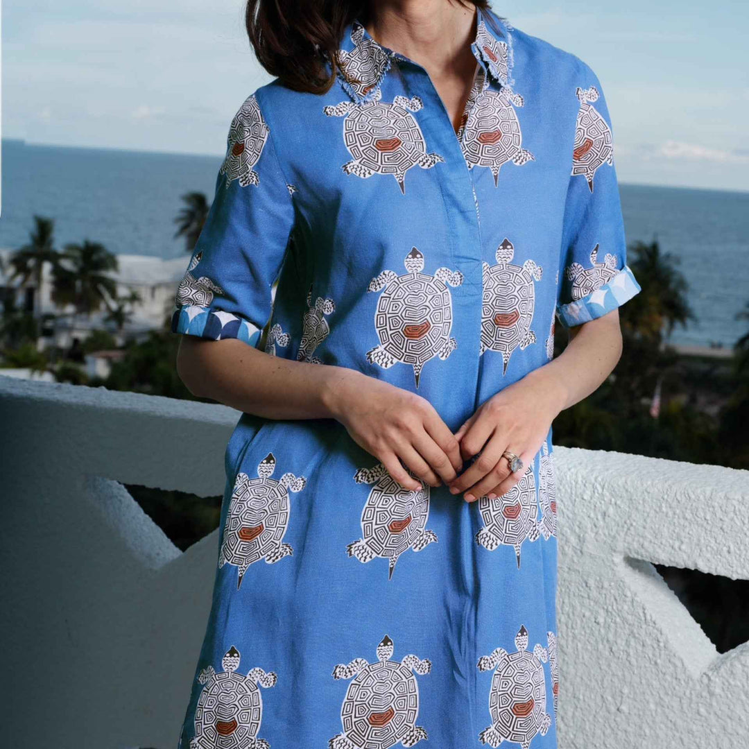 Chatham Turtle Dress By Dizzy Lizzie - Moxiebainbridge