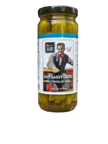 Sassy Okra Mild PIckled Okra By Bruce Julian - Moxiebainbridge