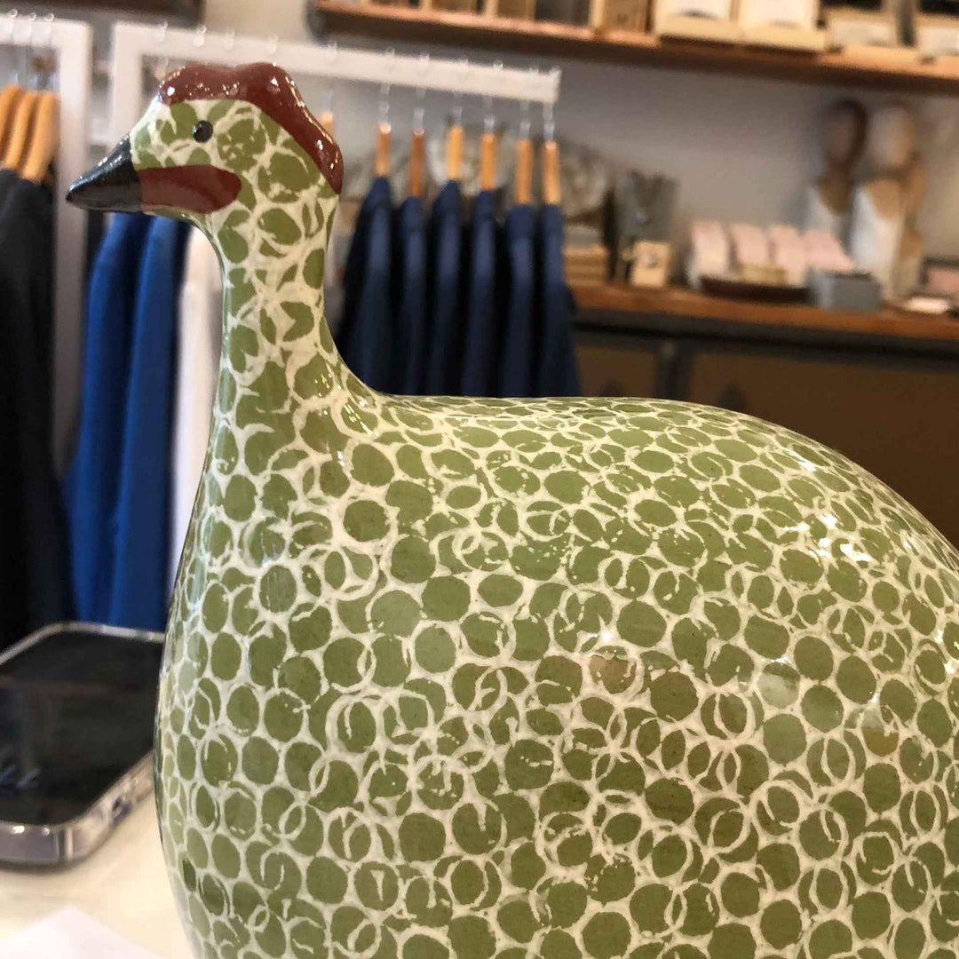 Guinea. Green spotted white. MEDIUM