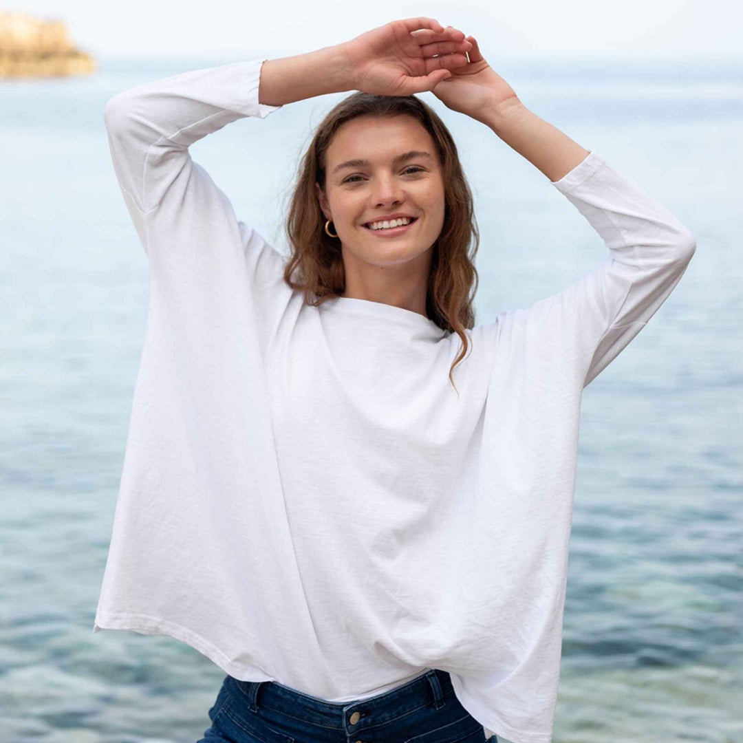 Catalina Slub Tee White By Mersea