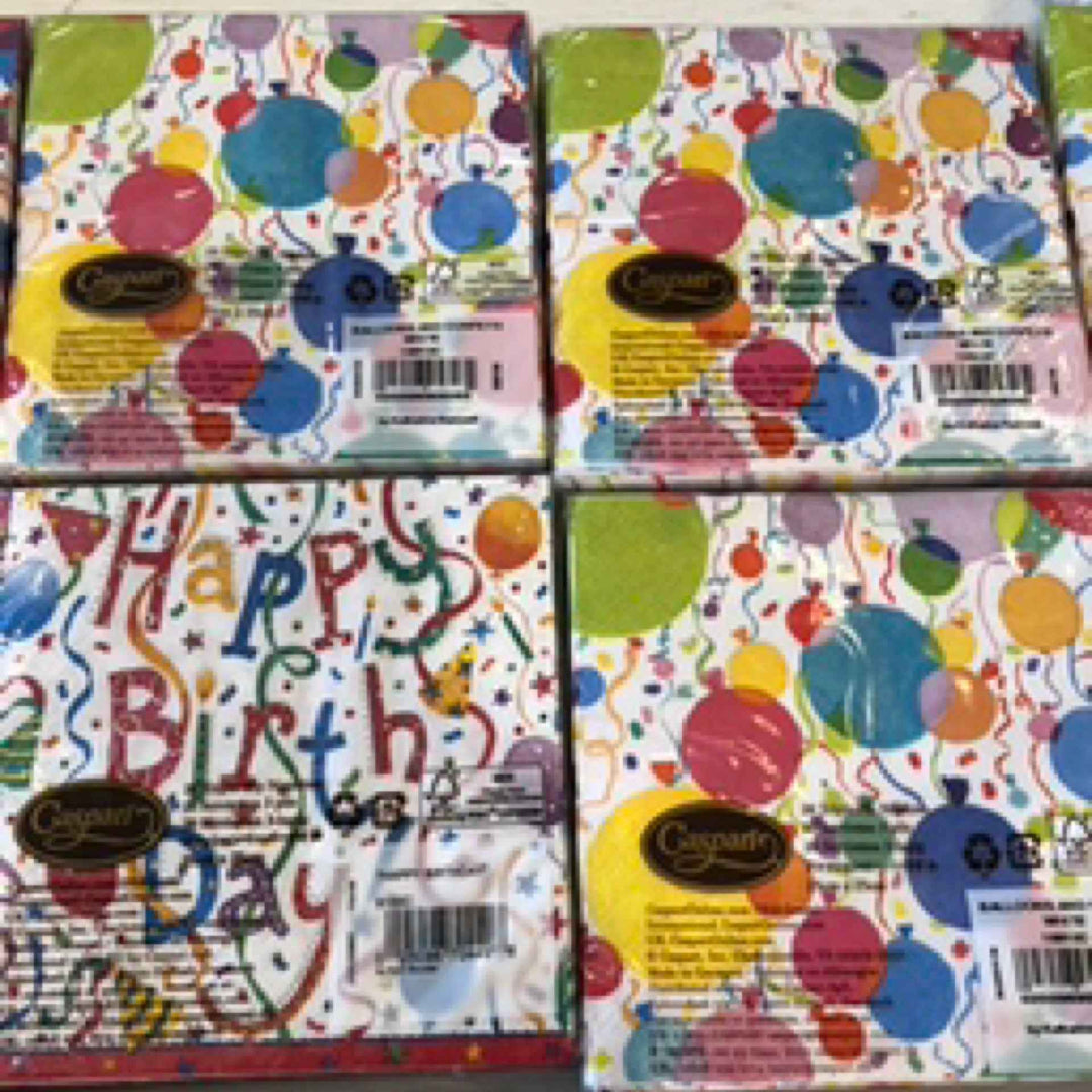 Birthday cocktail napkins. Caspari  03-23