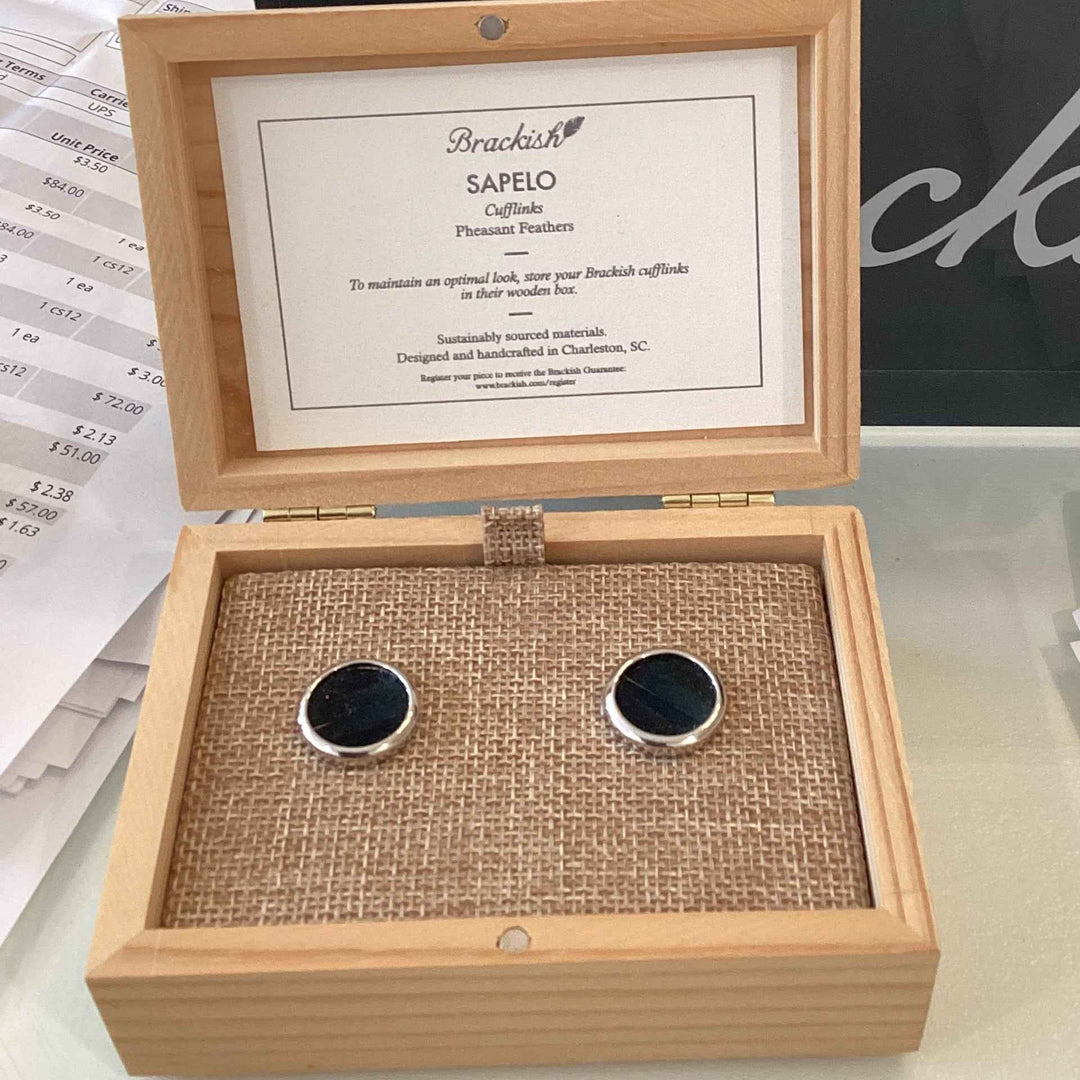Sapelo cuff links By Brackish