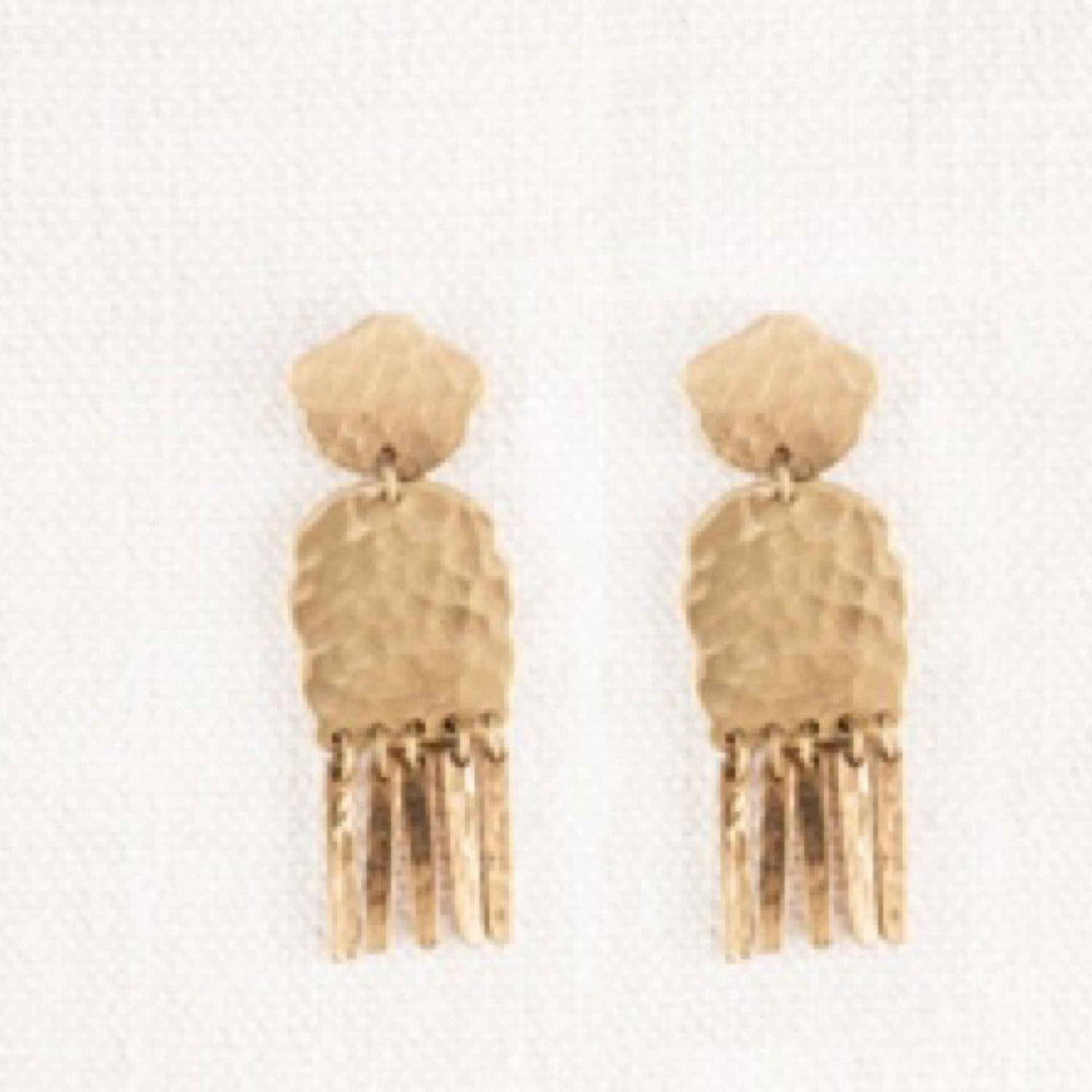 RainFall Fringe Brass Earring By SugarBoo