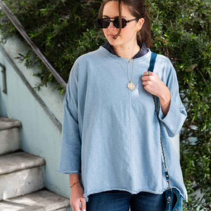 Catalina Slub Tee Shore Blue  By Mersea