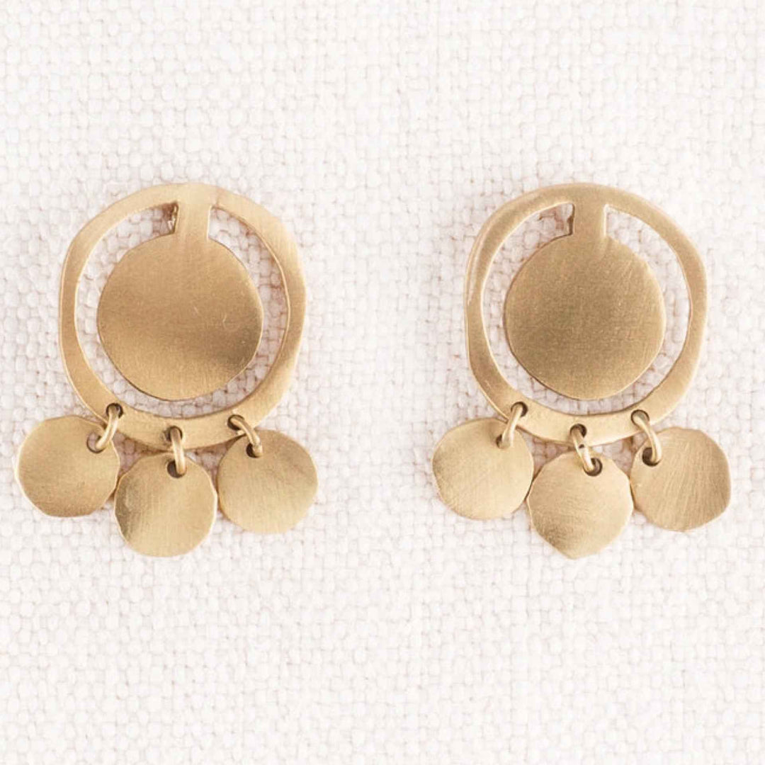 Circle Stud Dangle Earring By SugarBoo