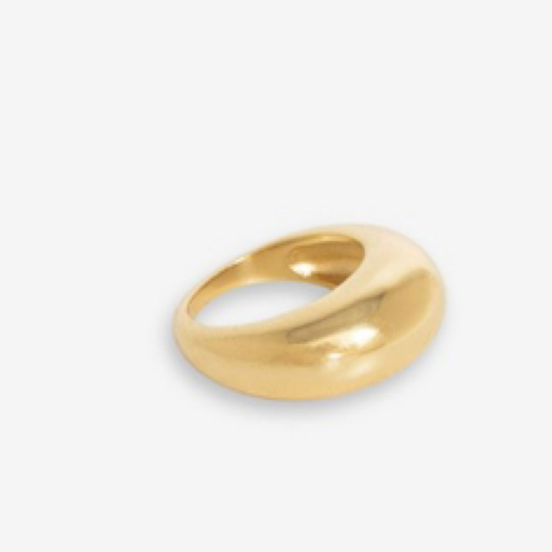 Ink+Alloy Faye Dome Ring Brass Size 8