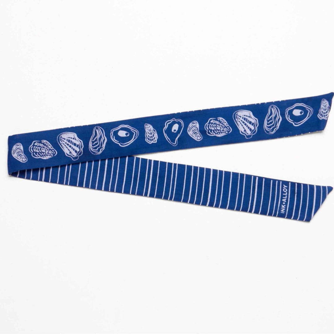 Camile Oyster Print Skinny Scarf 36x2 By Ink And Alloy