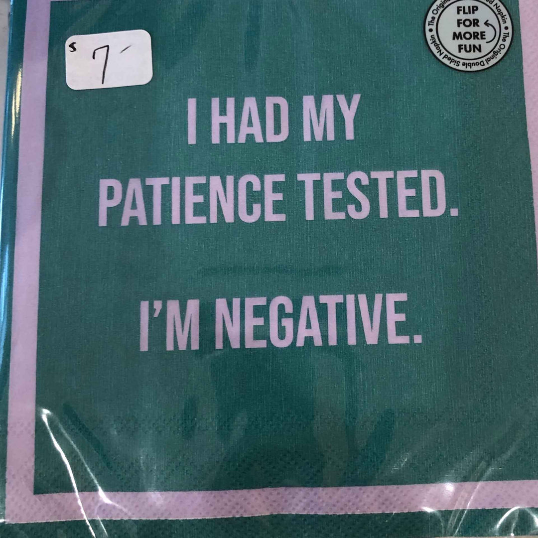 I had my  patience tested I’m negative/a recent study