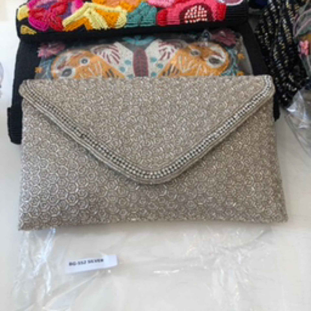 All Beaded Honeycomb Clutch By Ricki Designs