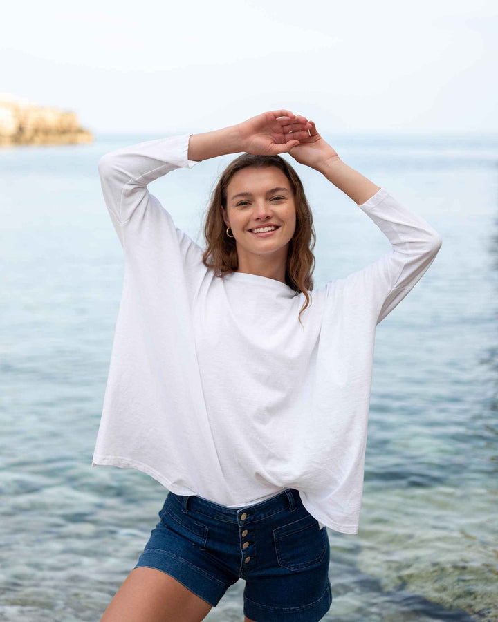 Catalina Slub Tee White By Mersea