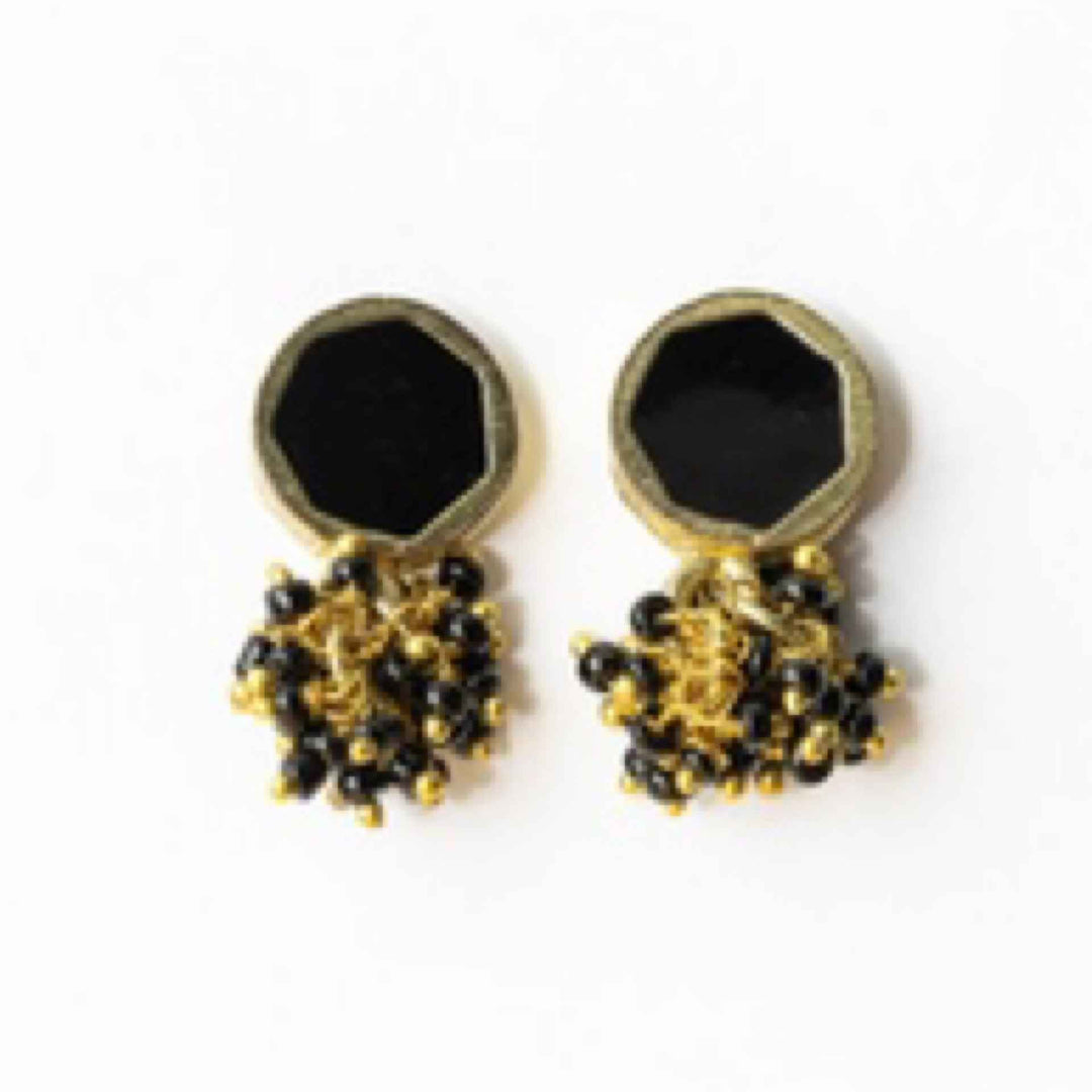 Ink + Alloy Kimberly  Enamel Earring Black