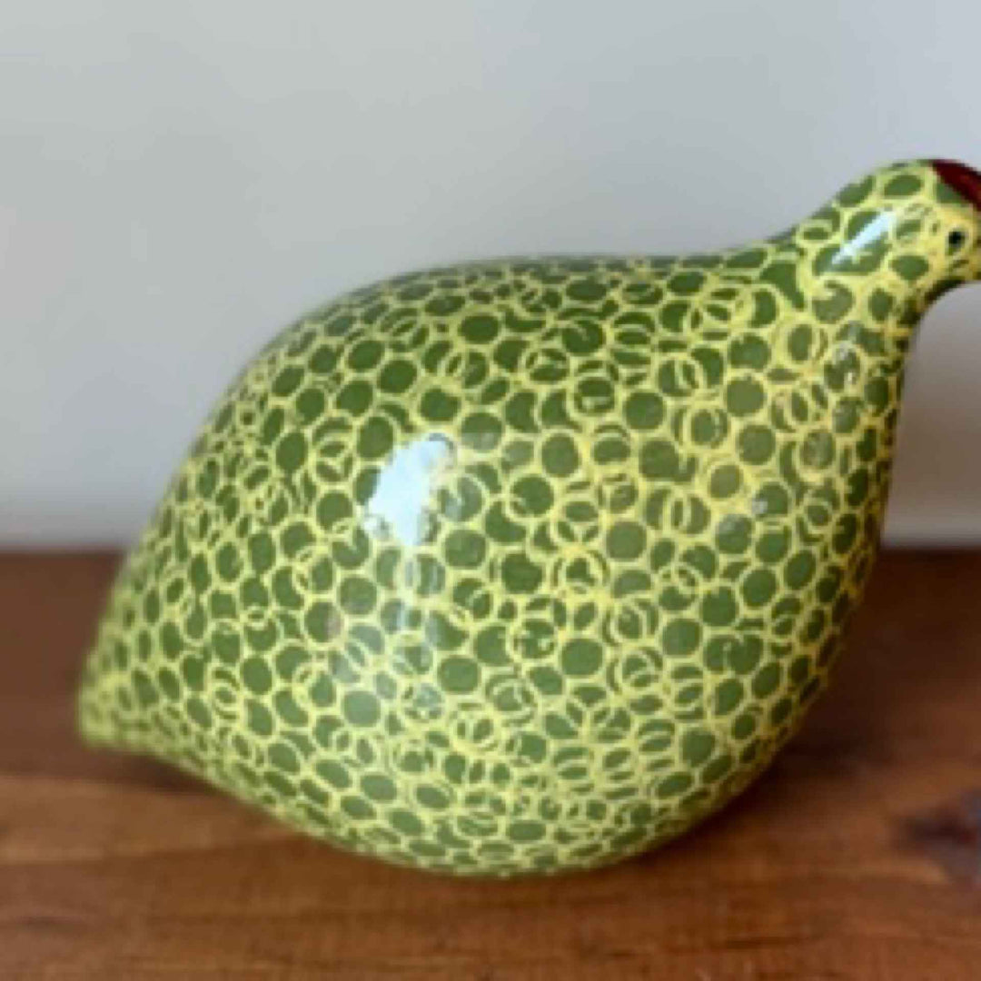 Quail Green Speckled Yellow By Les Ceramiques de Lussan