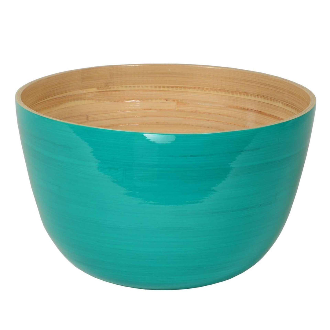 Bamboo Mixing Bowl Large Turquoise By Albert Punkt