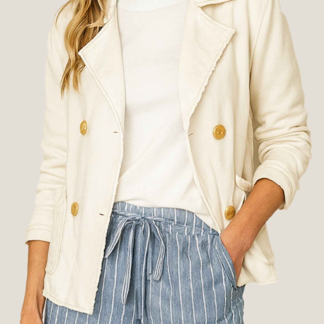 Sutton Jacket Double Breasted Natural By Dylan