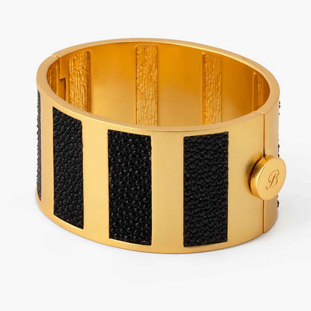 Lola Striped Hinge Stingray Cuff By Brackish