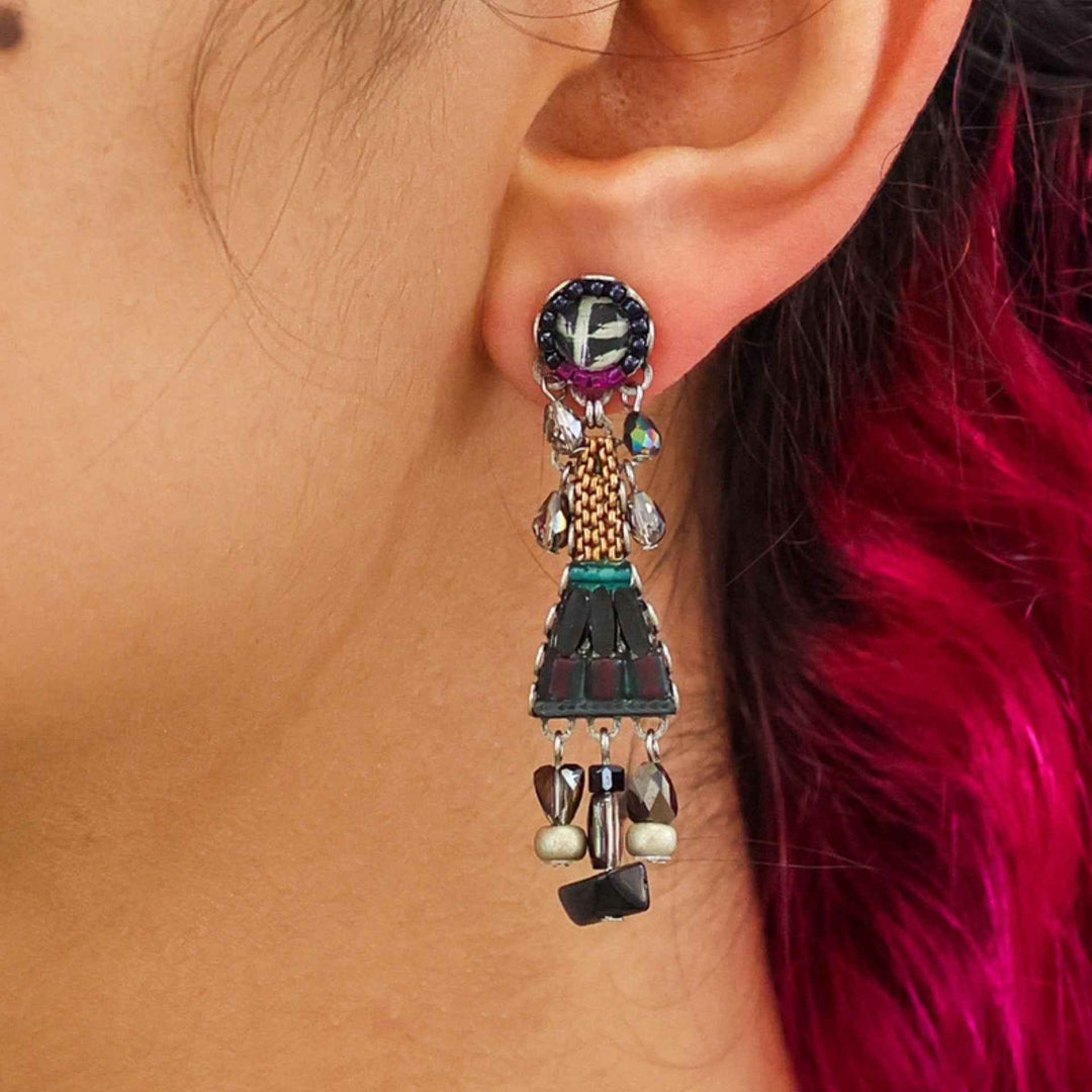 Obsidian Earring Small Black By Ayala Bar
