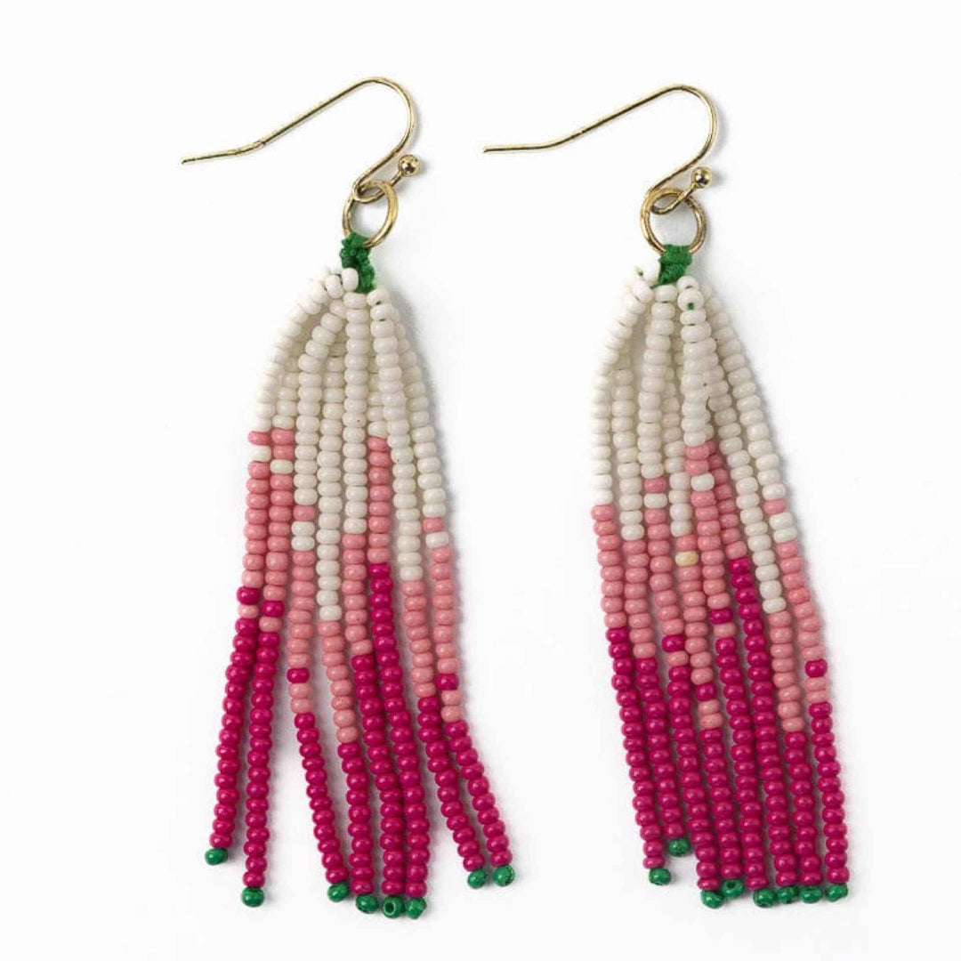 Abbey Tassel Ombré Seed Bead Earring Hot Pie