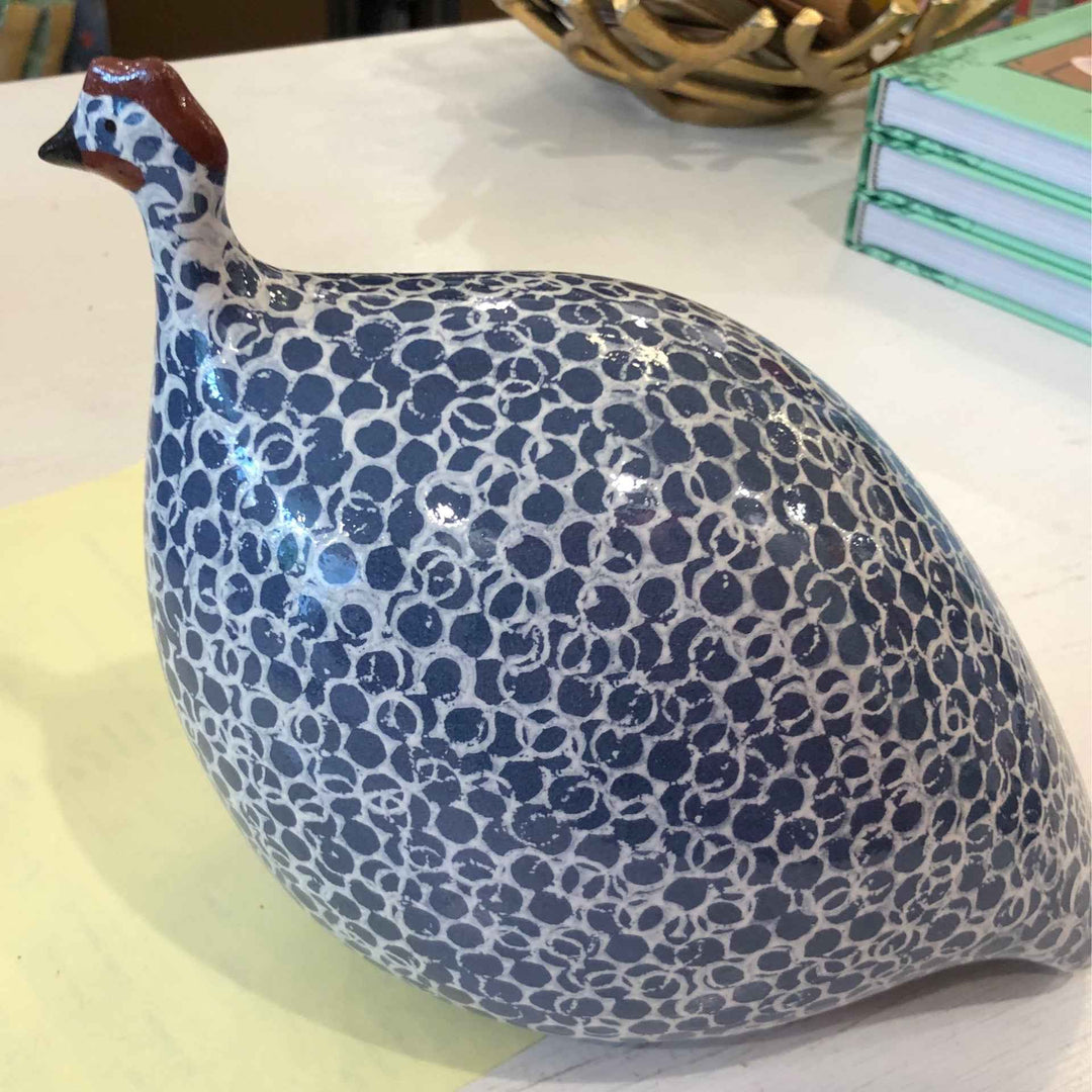 Guinea fowl, electric blue, spotted small