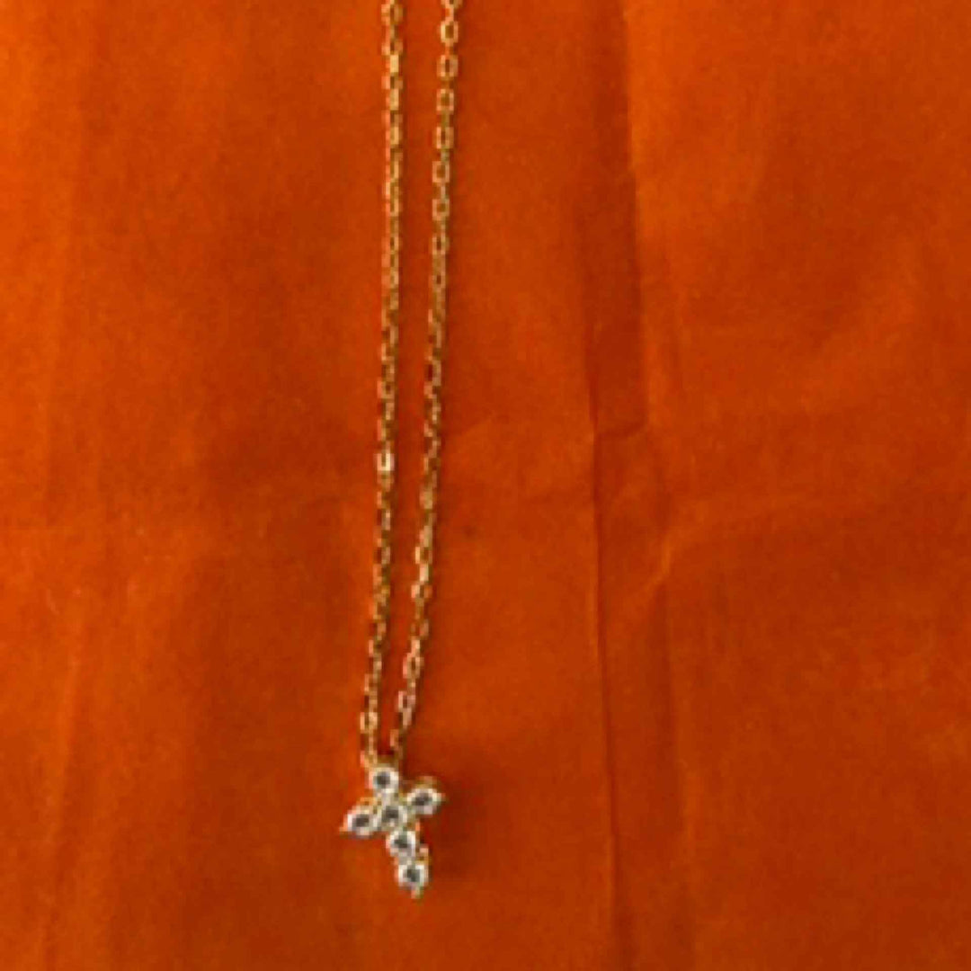 Small pave cross necklace VE20272N 03/25