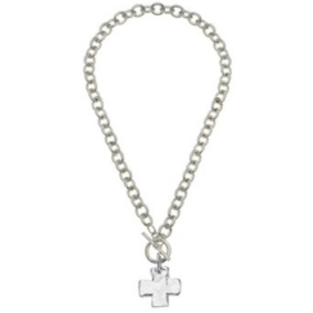 HandCast Silver Cross Toggle Necklace By Susan Shaw