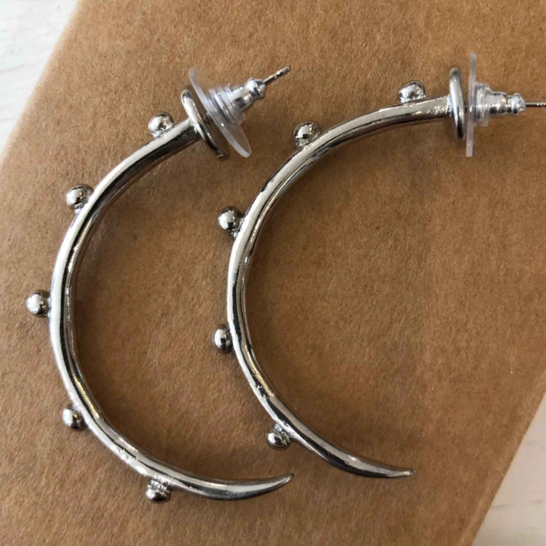 Lavinia Fontana Open Hoop Silver Earrings By Lock and Key