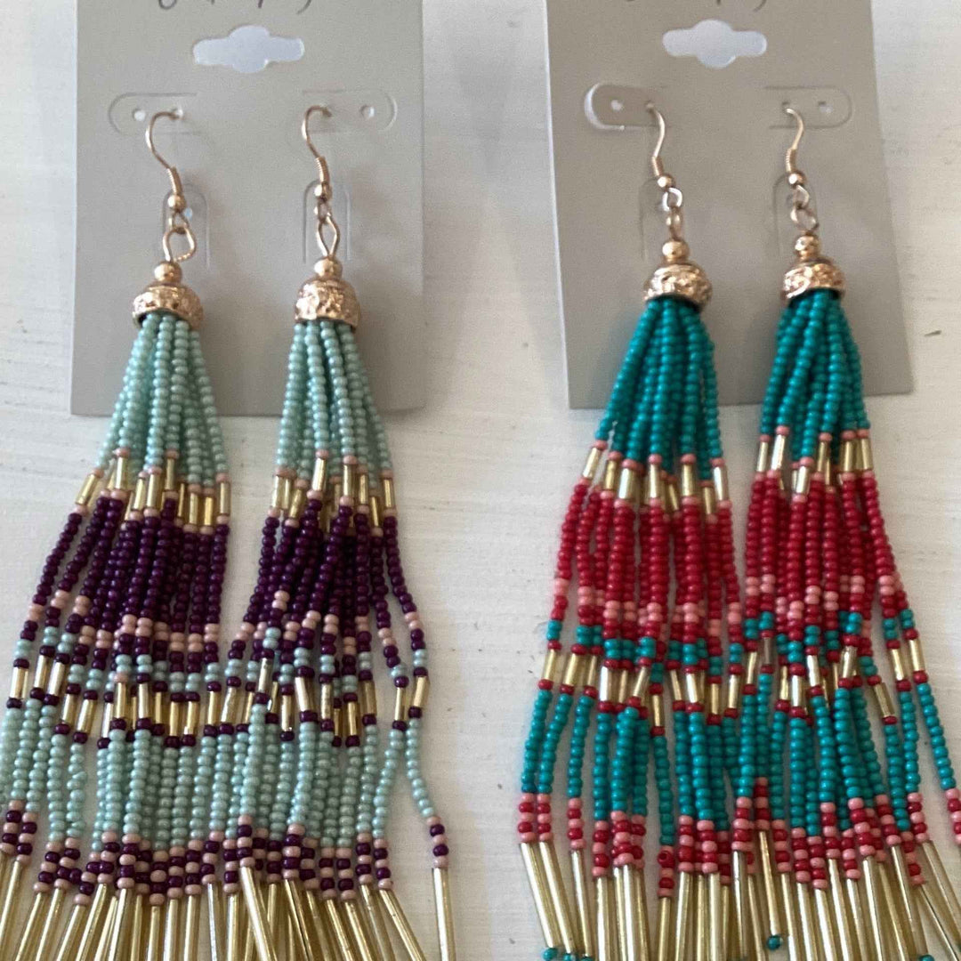 Green/ Red earrings   Or   Green /Purple