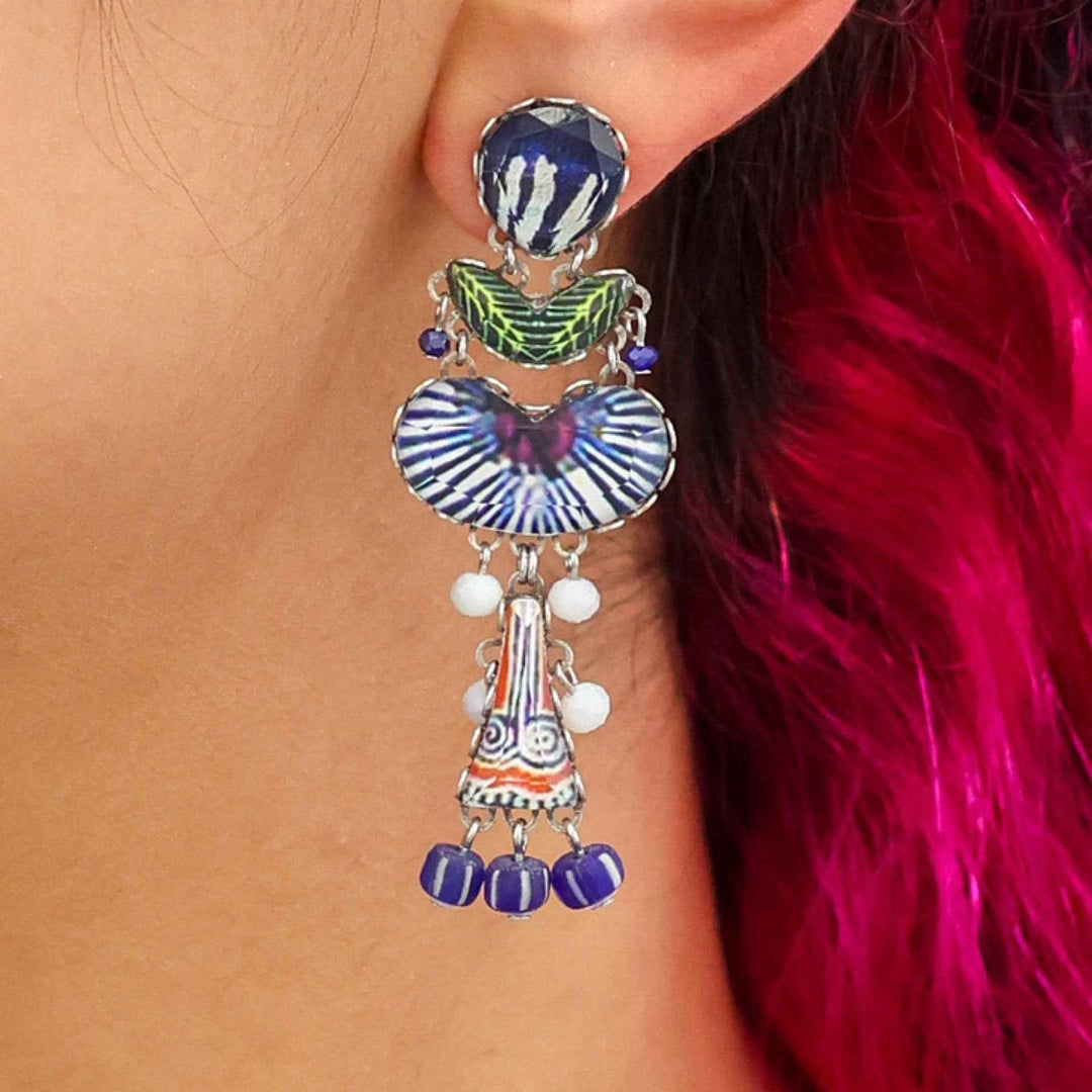 Long Blue Dome Earring By Ayala Bar
