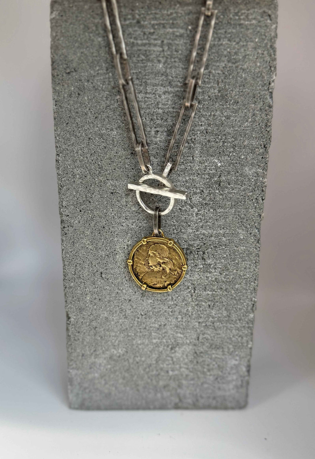 V2 - Vintage Coin/Silver Link Necklace