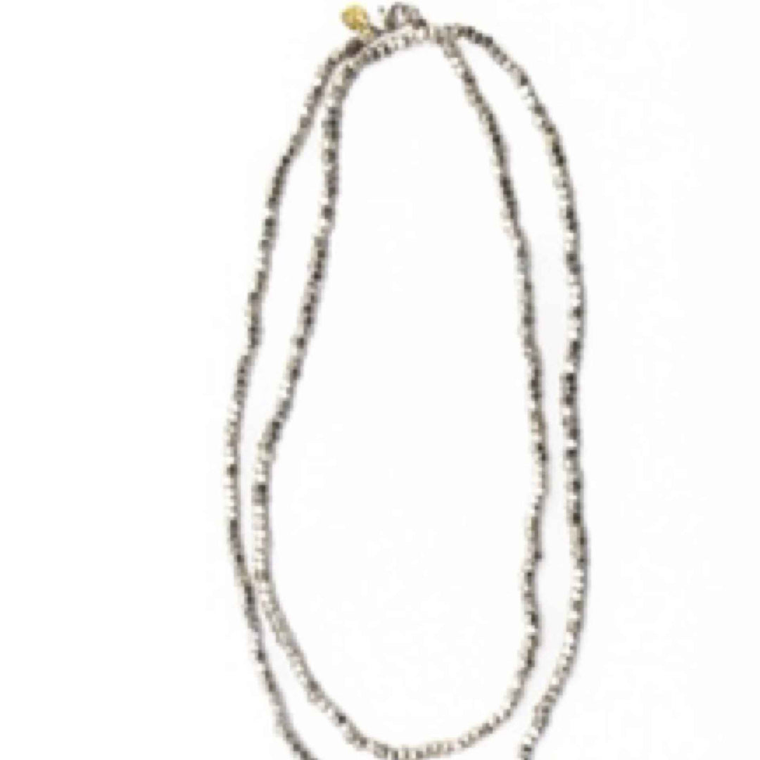 Ink+Alloy Erica Long Necklace Faucet Silver Beads
