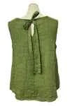 Linen Tie Back Sleeveless Top Kiwi By Saga - Moxiebainbridge